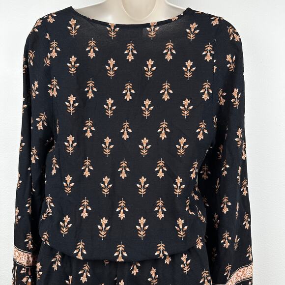 Sadie & Sage Romper Floral Long Sleeve Small Forest Fairy Boho Prairie - Picture 8 of 11